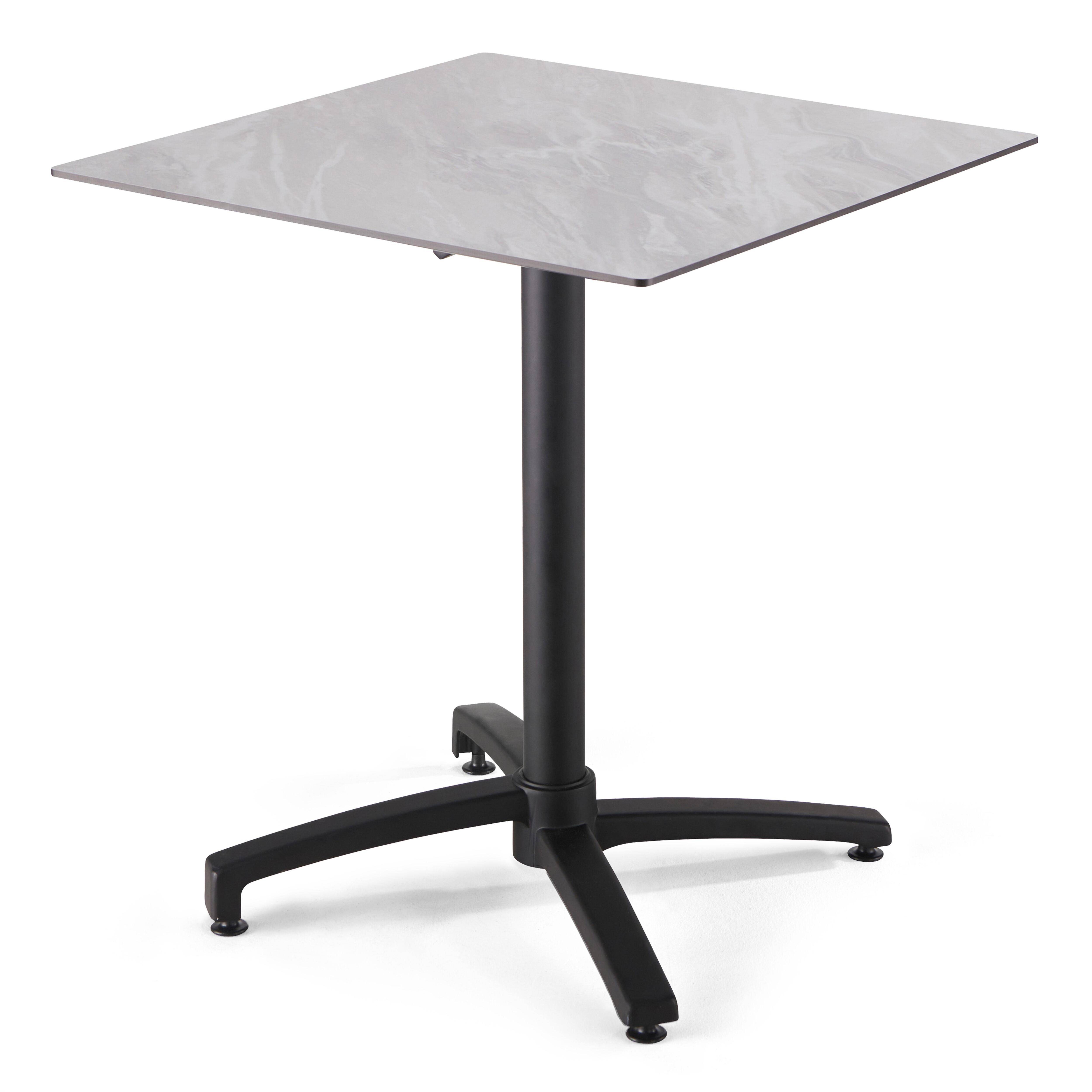 Oviala - Ensemble table de terrasse stratifié marbre et 2 fauteuils gris - Oviala - Imagen 2