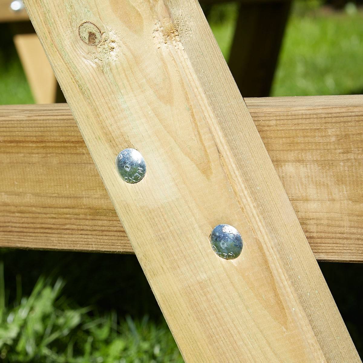 Table pique nique en bois Versailles avec dossiers 6 places - Cémonjardin - Imagen 4