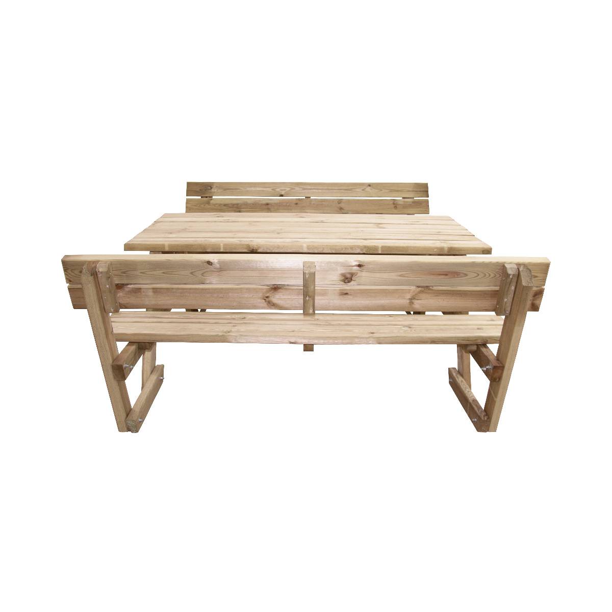 Table pique nique en bois Versailles avec dossiers 6 places - Cémonjardin - Imagen 7