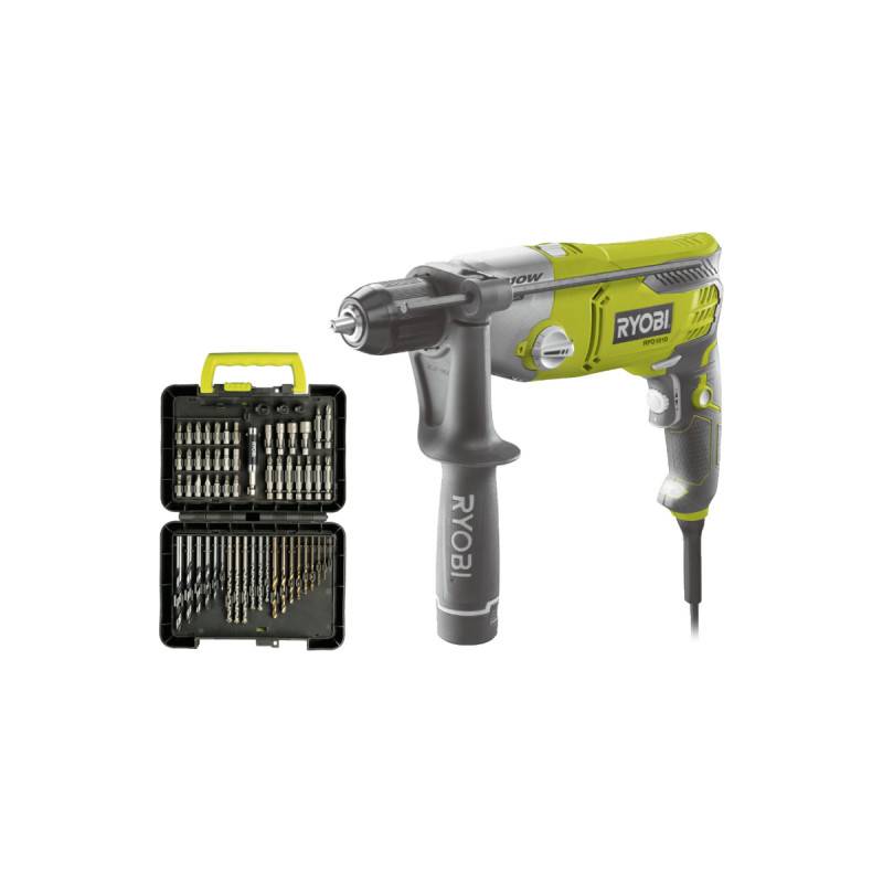 Ryobi - Pack RYOBI Perceuse à percussion RPD1010K - 1010W - Coffret de 60 accessoires - RAK60DDF - Image 1