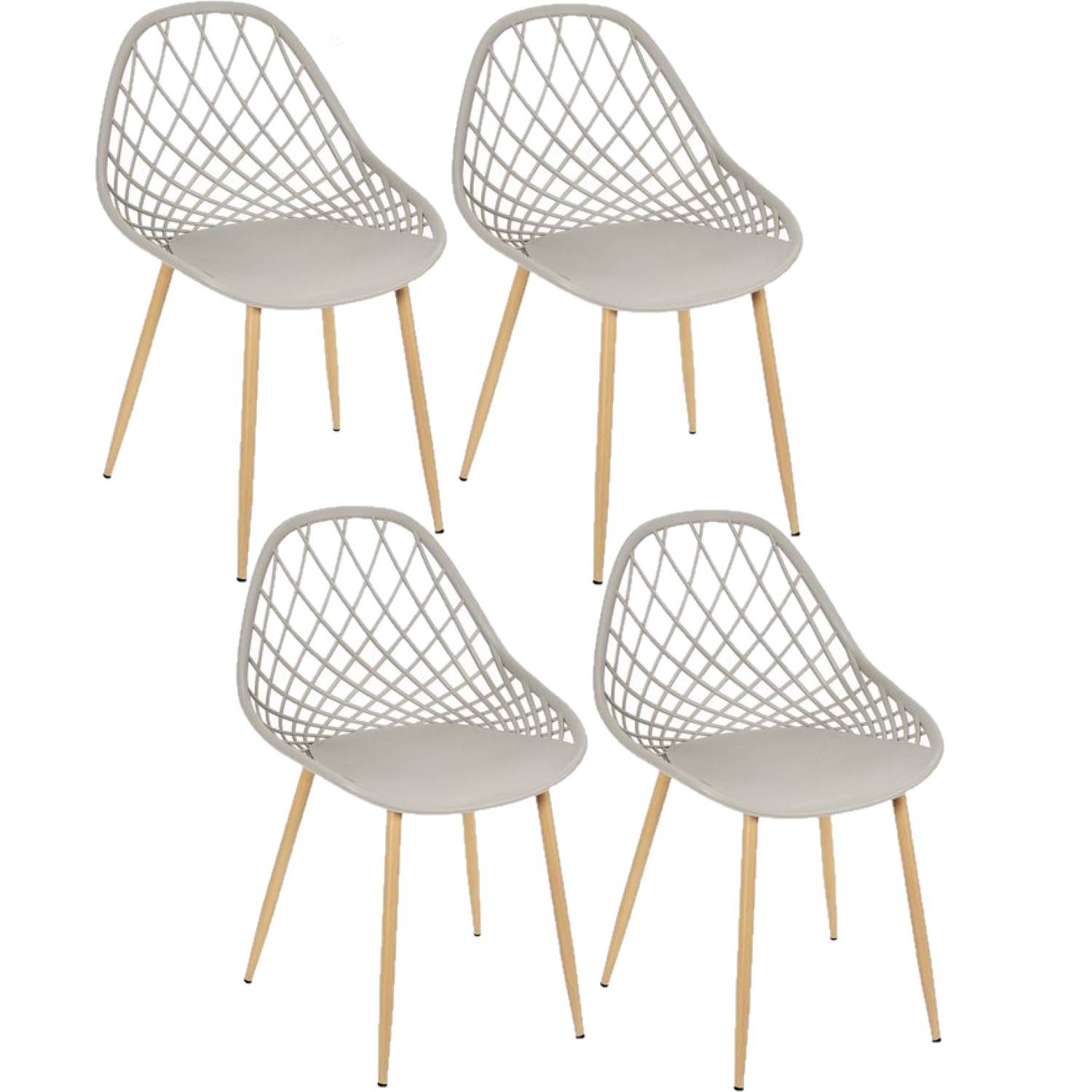 Sans Marque - Lot de 4 chaises d'extérieur Malaga en polypropylène - Toilinux - Imagen 1