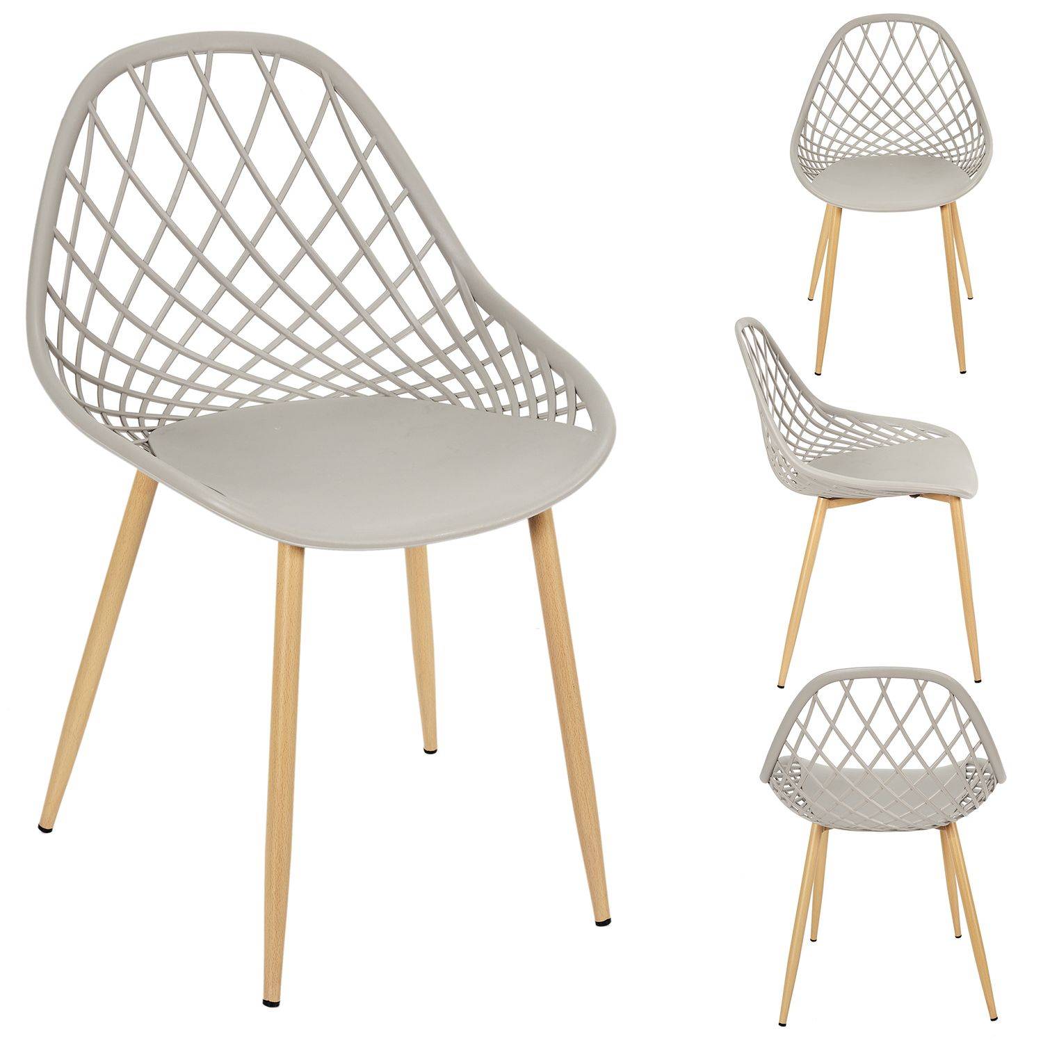 Sans Marque - Lot de 4 chaises d'extérieur Malaga en polypropylène - Toilinux - Imagen 2
