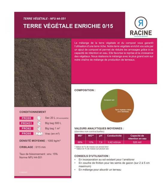 Terre végétale enrichie de compost calibre 0-15 big bag 500 litres - Image 4