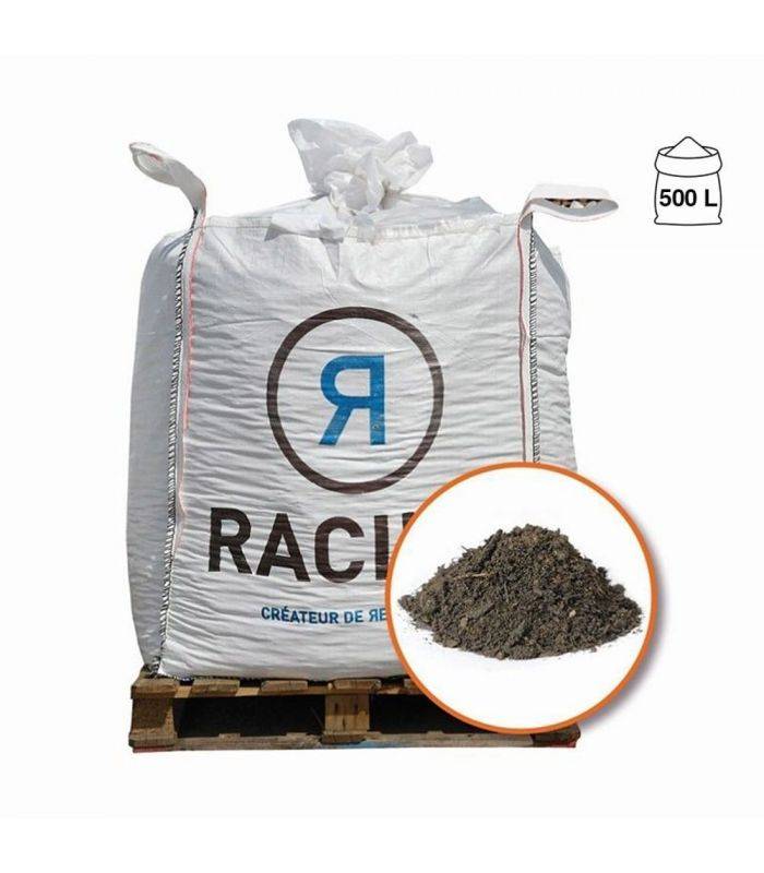 Terre végétale enrichie de compost calibre 0-15 big bag 500 litres - Image 1