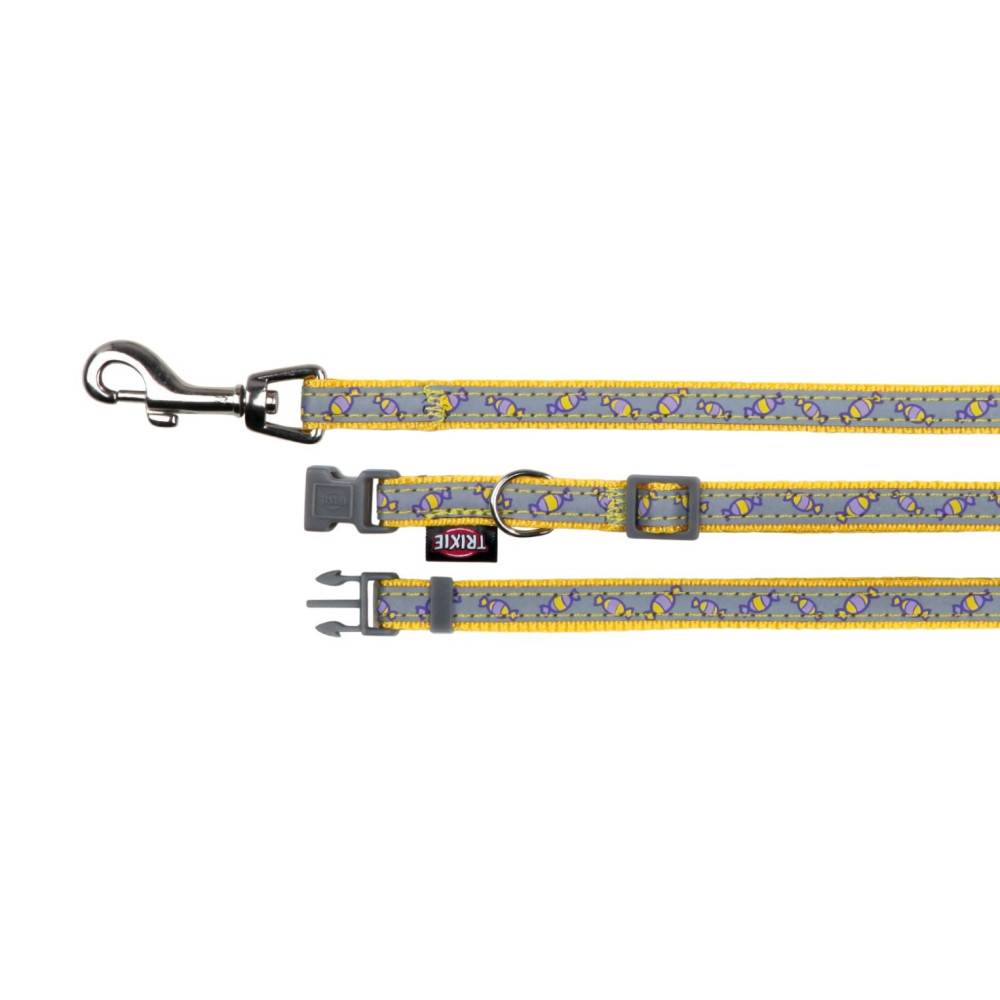 Trixie - Trixie - Collier réglable de 22 à 33 cm  pour petit chien avec laisse, très réfléchissant - Imagen 1