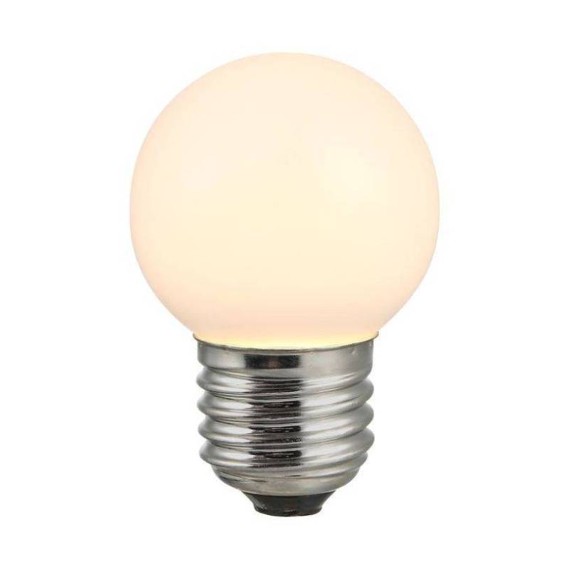 Ampoule Guinguette Plastique opaque 2W filament LED E27 Blanc Chaud 3000K G45 100lm