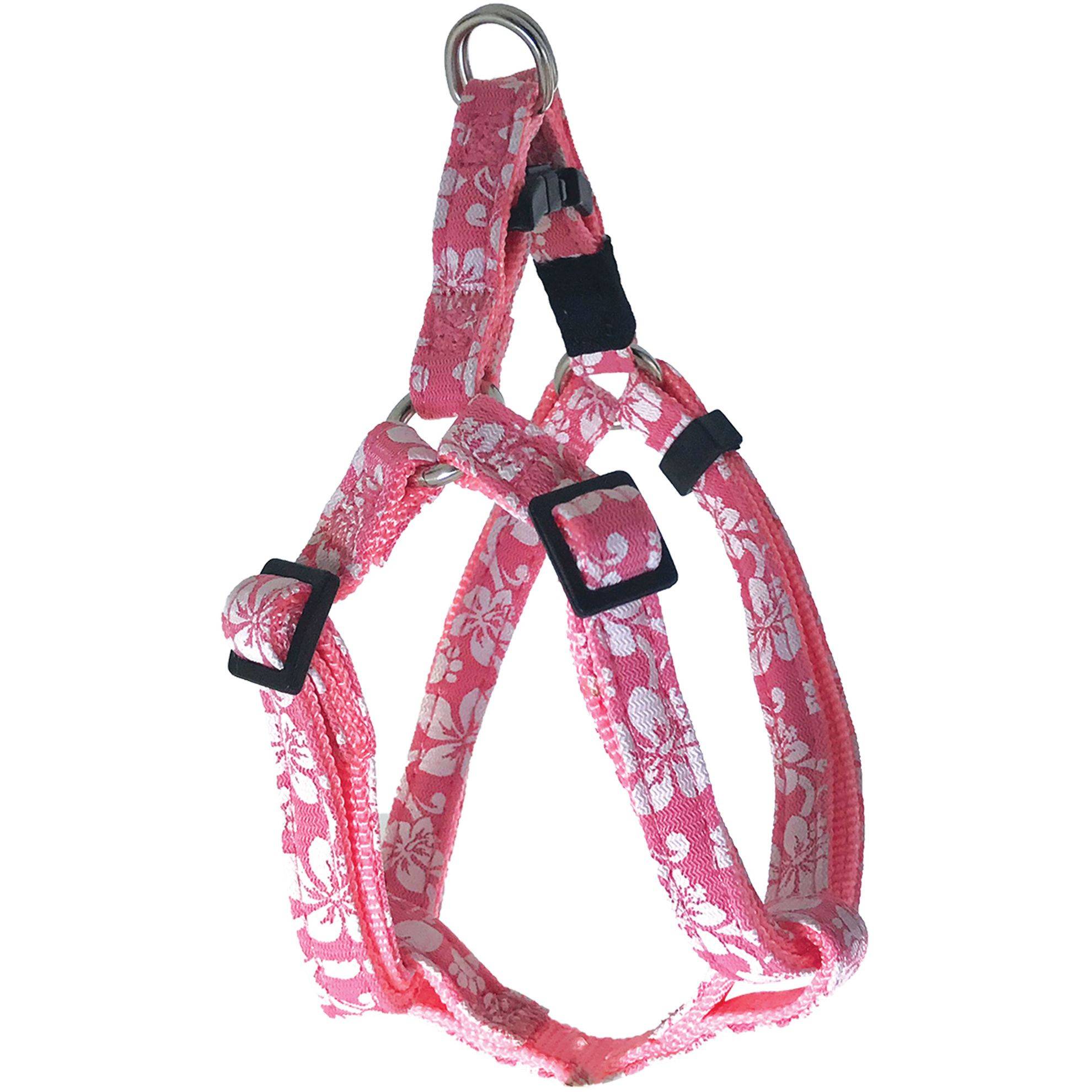 Harnais chien Tahiti nylon rose Taille : M DOOGY CLASSIC