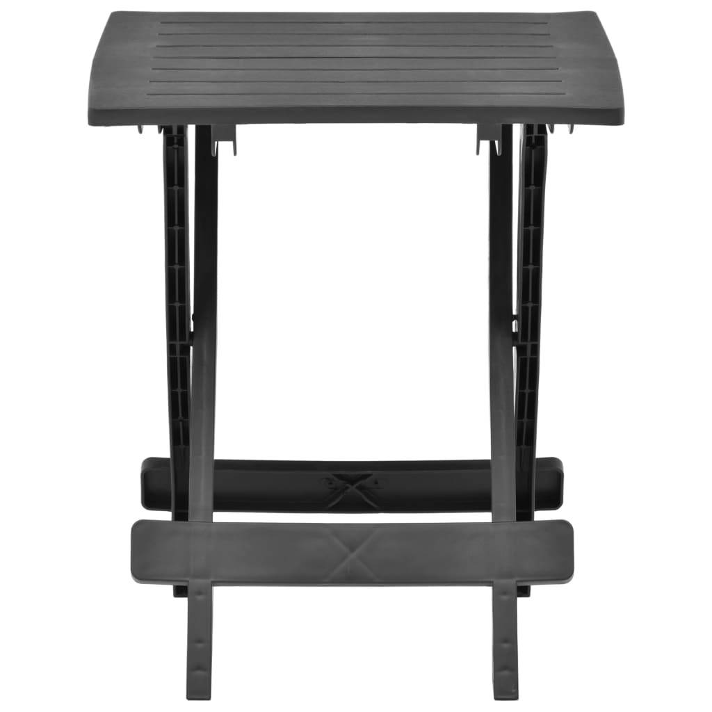 Table pliable de jardin plastique anthracite 45 x 43 x 50 cm - PANGIVO - Image 2