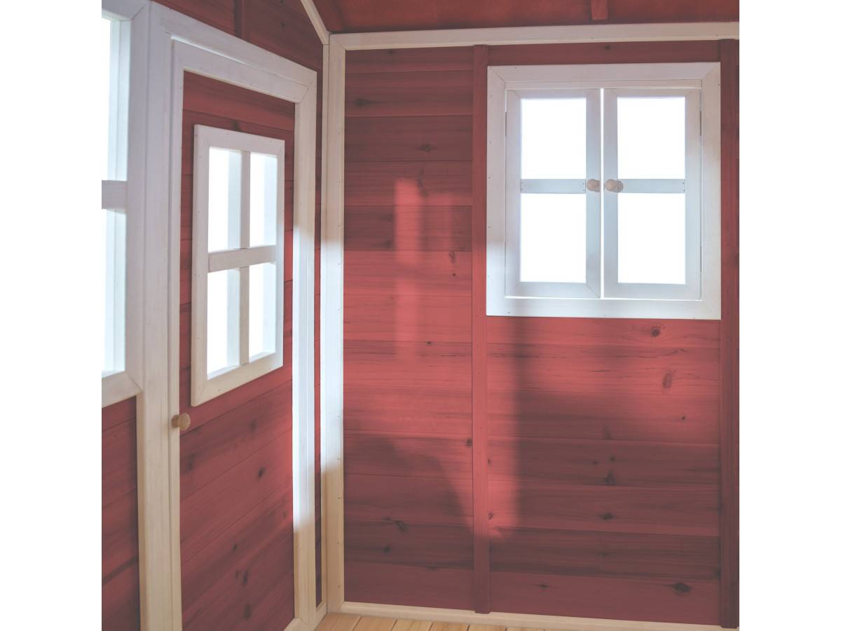Exit Toys - Maisonnette en bois pour enfants Loft 500 Rouge - Exit Toys - Imagen 5