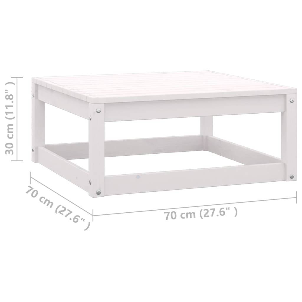 Helloshop26 - Salon de jardin meuble d'extérieur ensemble de mobilier 10 pièces avec coussins blanc bois de pin massif - Imagen 9