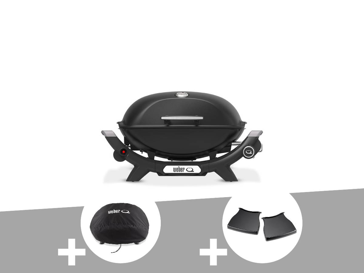 Weber - Barbecue à gaz Q 2100N noir + Housse + Plan de travail - Weber - Image 1