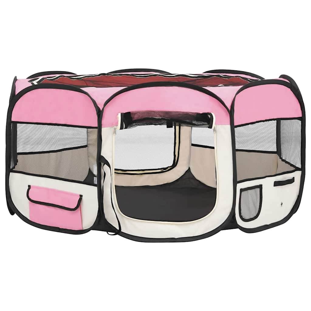 Vidaxl - Parc pliable pour chien avec sac de transport Rose 145x145x61cm vidaXL 171012 - Image 8