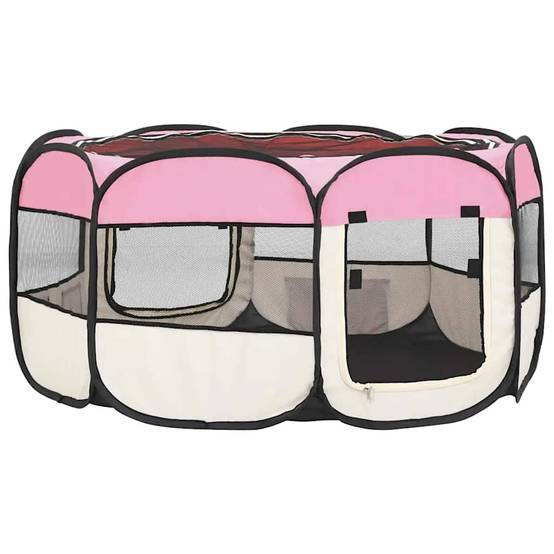 Vidaxl - Parc pliable pour chien avec sac de transport Rose 145x145x61cm vidaXL 171012 - Image 6