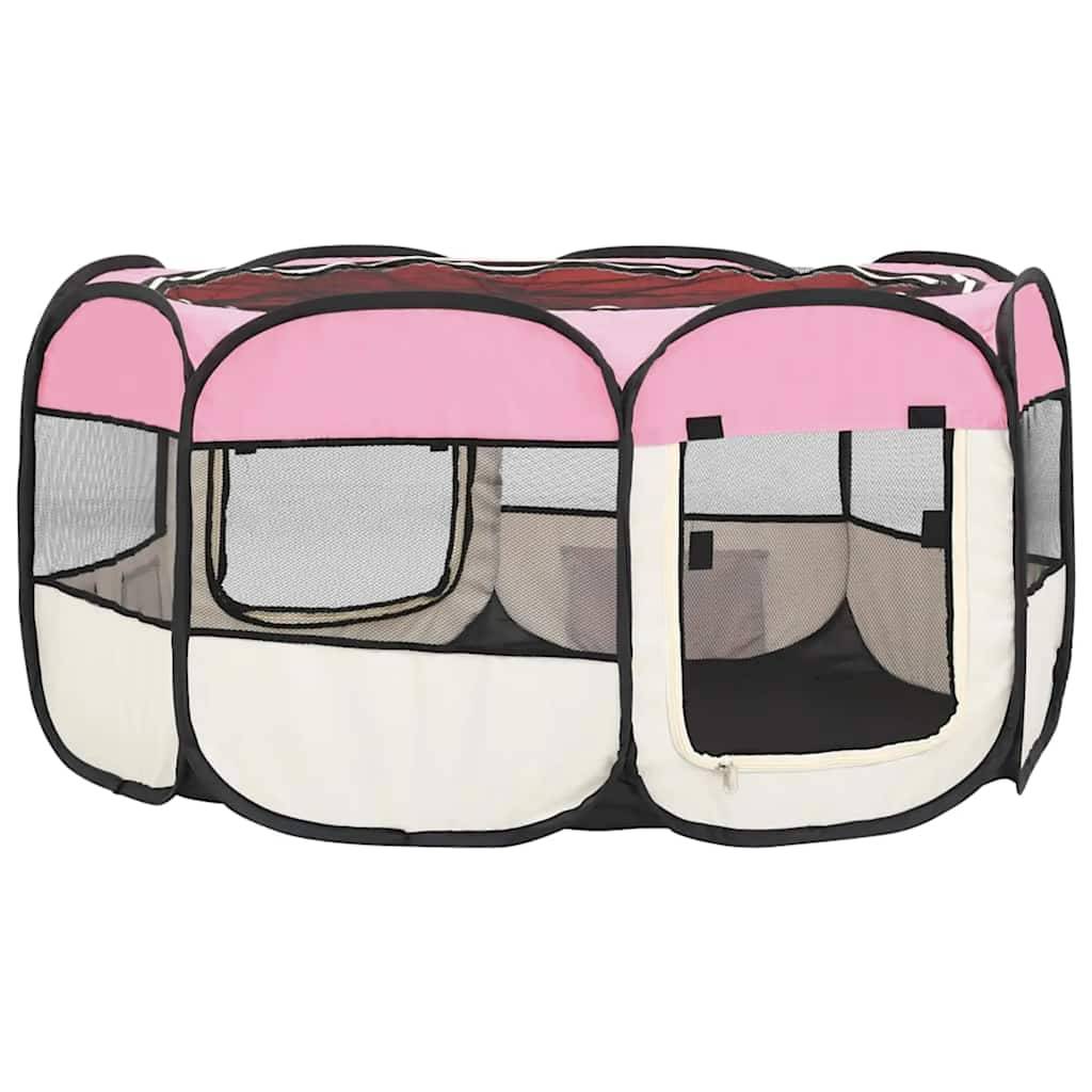 Vidaxl - Parc pliable pour chien avec sac de transport Rose 145x145x61cm vidaXL 171012 - Image 6