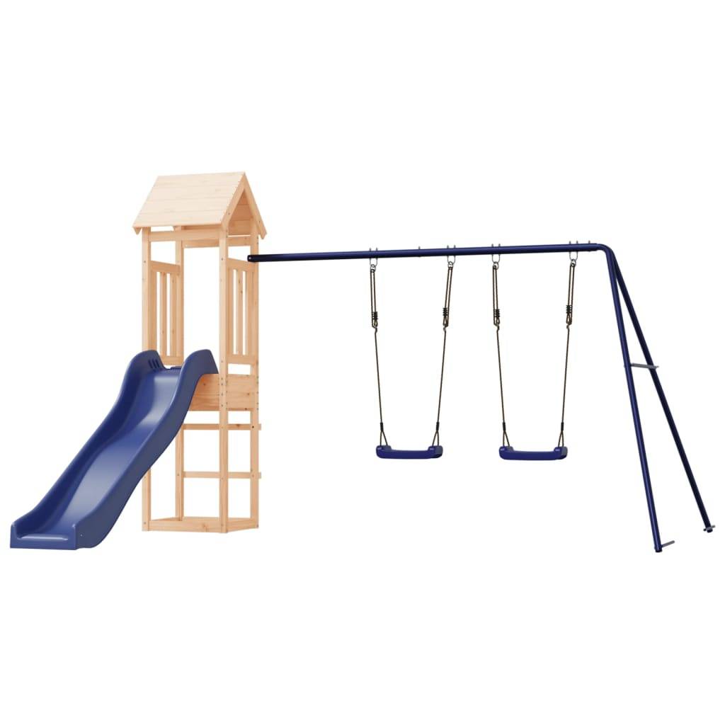 Helloshop26 - Aire de jeux d'extérieur balançoires toboggan portiques robuste jeux jardin 308 x 321 x 207 cm bois de pin massif - Imagen 2