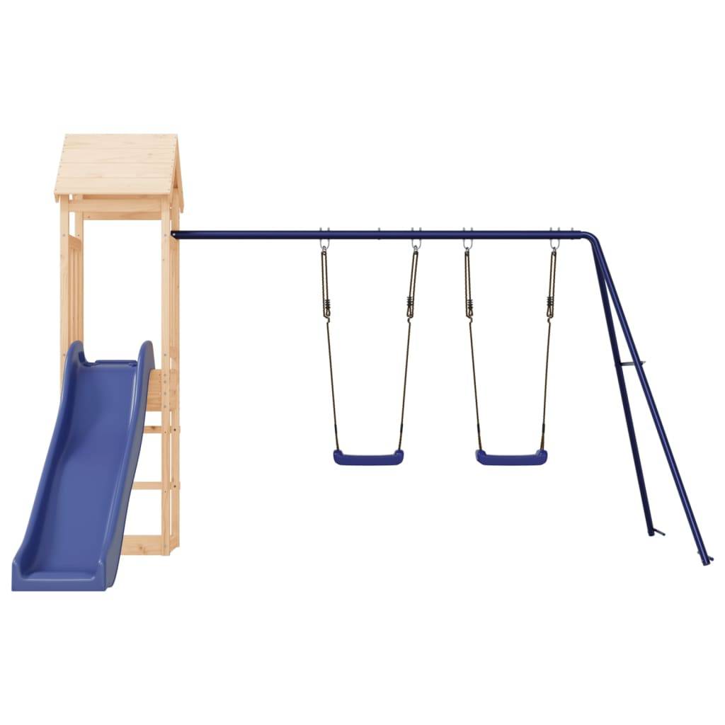 Helloshop26 - Aire de jeux d'extérieur balançoires toboggan portiques robuste jeux jardin 308 x 321 x 207 cm bois de pin massif - Imagen 3
