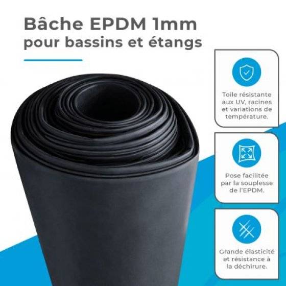 Jardiprotec - Bâche EPDM 1mm - 5,6x6m (33,6m²) - Imagen 3
