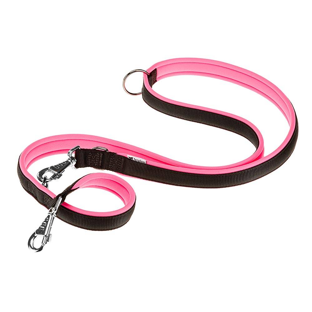 Ferplast - Ferplast Laisse pour chien Ferplast ERGOFLUO, Laisse de dressage pour chien taille grande, Poignée Rembourrée, Mousqueton en métal. Longueur réglable. - Imagen 1
