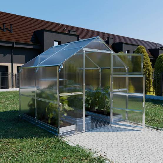 KLASIKA GREENHOUSES - Serre KLASIKA BERNARD 2,35 x 2 m (4,7 m²), 4 mm avec revêtement en polycarbonate - Image 1