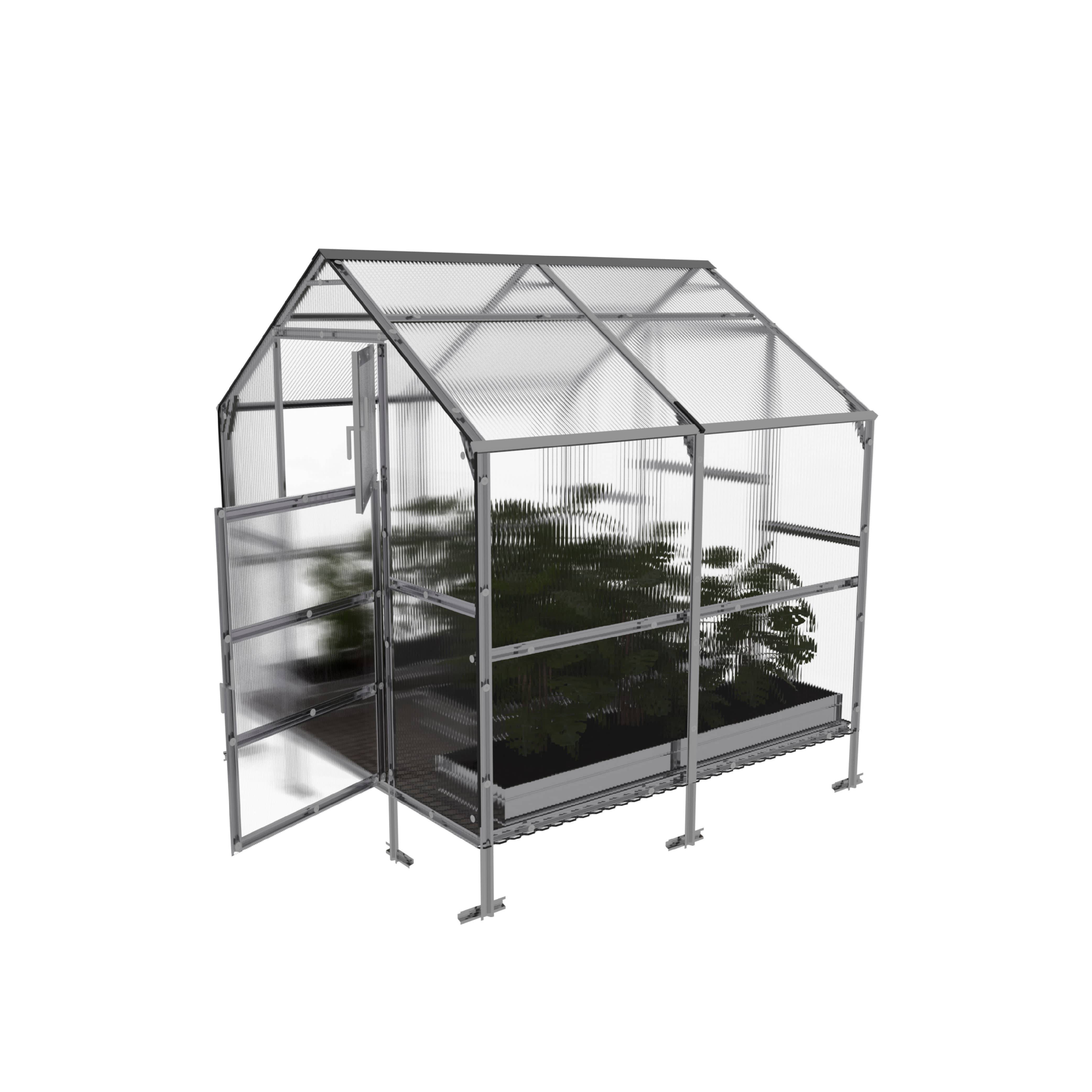 KLASIKA GREENHOUSES - Serre KLASIKA BERNARD 2,35 x 2 m (4,7 m²), 4 mm avec revêtement en polycarbonate - Image 4