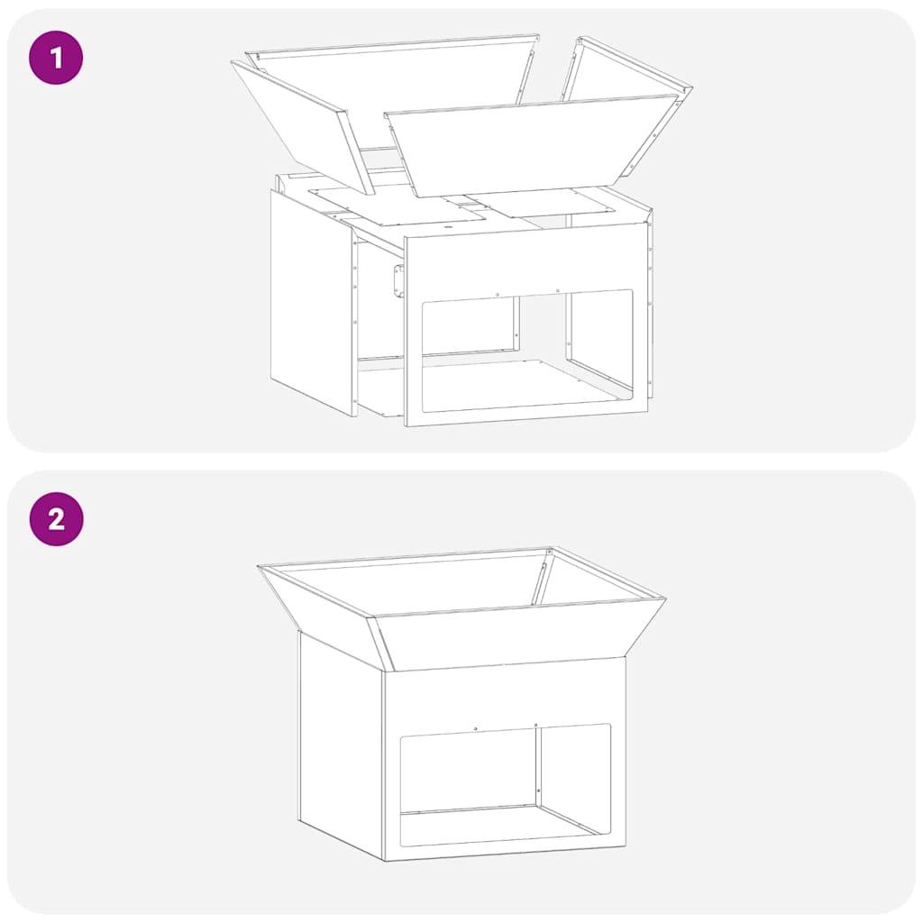 ComfortXL - Brasero Design Cube en Acier Noir 50cm, Foyer de Jardin Portable et Moderne – ComfortXL Outdoor Living - Image 8