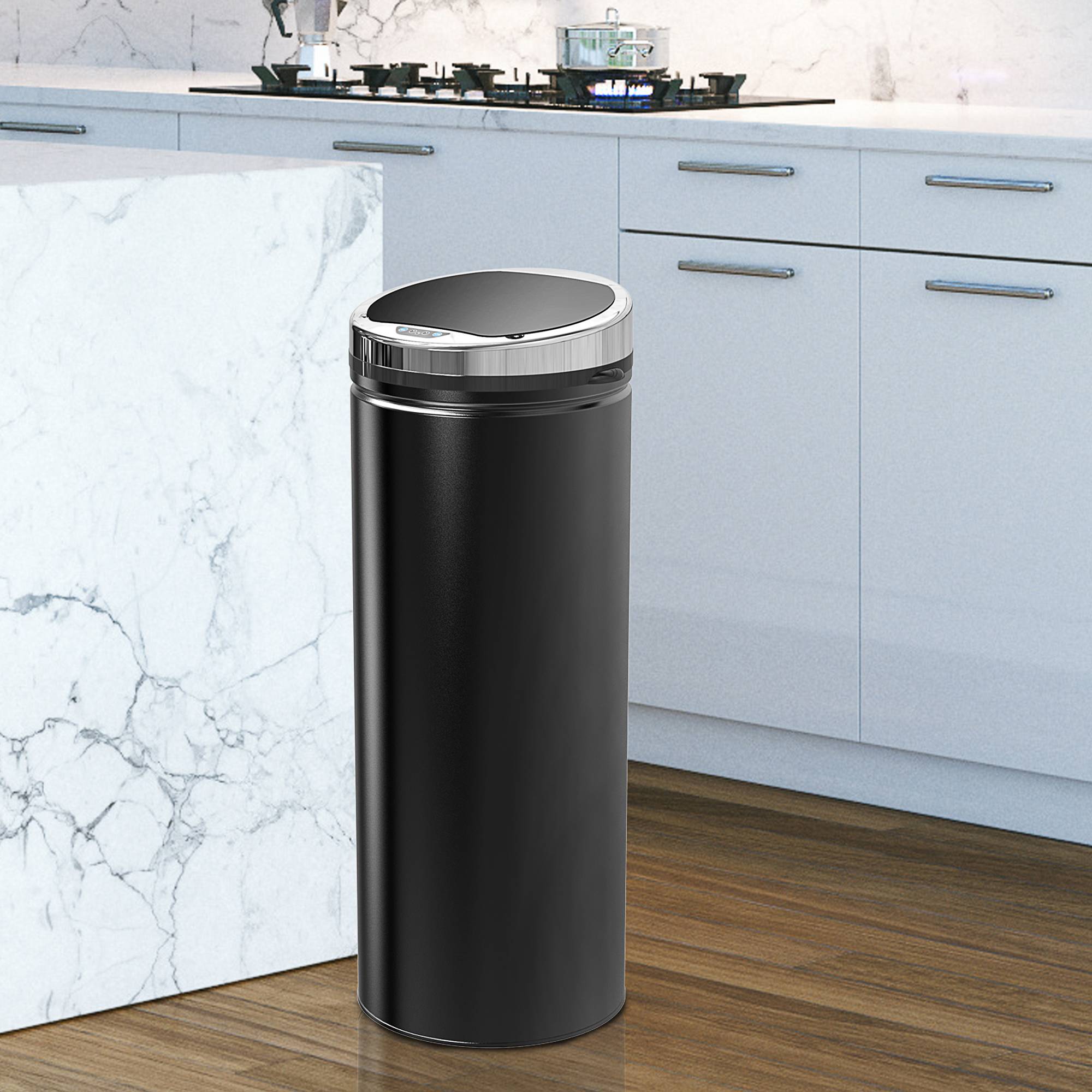Sans Marque - Cube lavabo automatique 50 L ruban adhésif acier inoxydable noir souple silencieux - Image 3