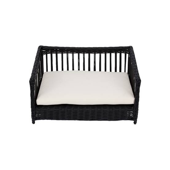 Canapé en rotin pour chat ou chien avec coussin amovible et lavable - Image 1