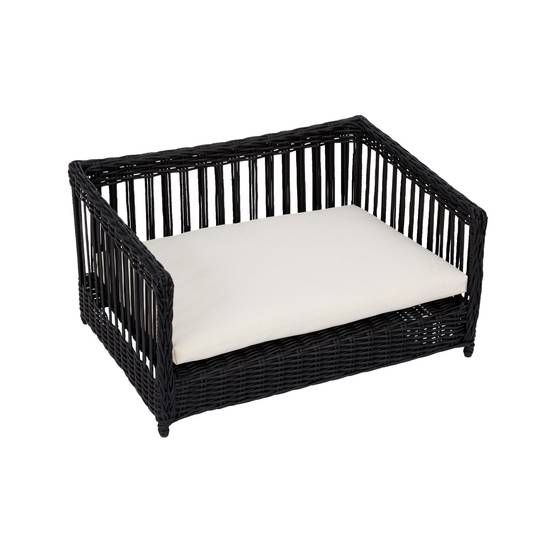 Canapé en rotin pour chat ou chien avec coussin amovible et lavable - Image 4