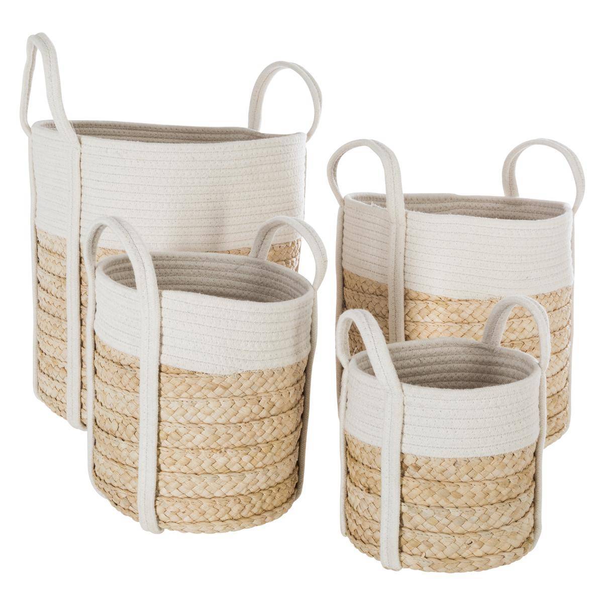 Atmosphera - Set de 4 paniers à anses fibres de maïs & coton - Atmosphera Créateur d'intérieur - Imagen 1
