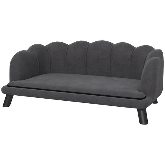 Canapé pour grand chien bois salon coussin lavable 98cm gris - ComfortXL Outdoor Living - Image 2