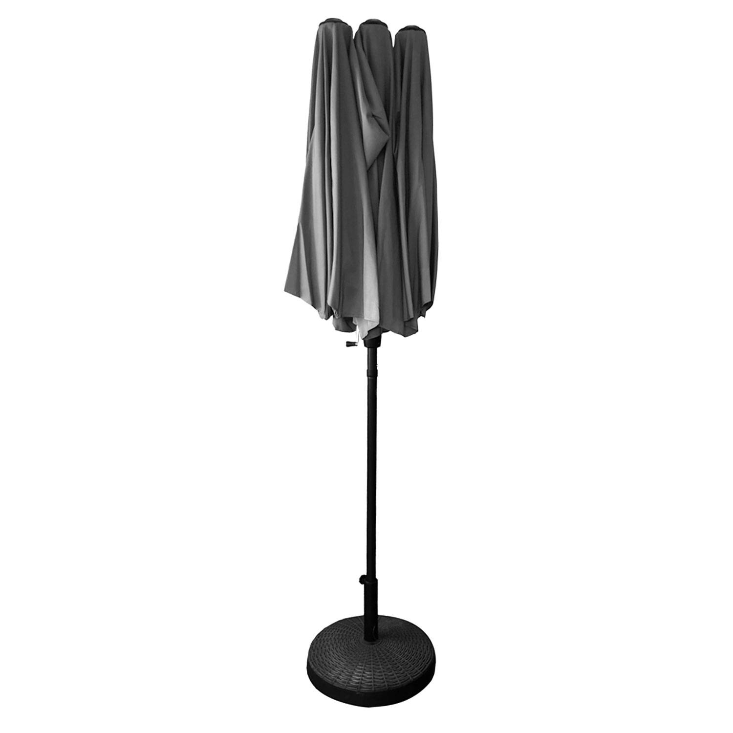 Parasol double 2x4m LINAI gris - HAPPY GARDEN - Imagen 3