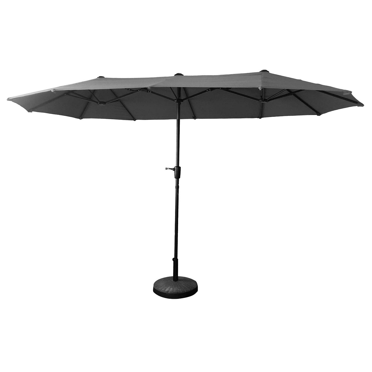 Parasol double 2x4m LINAI gris - HAPPY GARDEN - Imagen 1