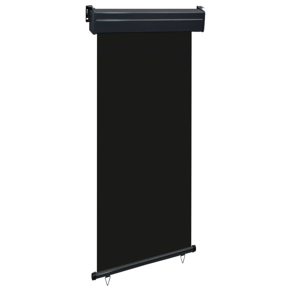 Helloshop26 - Auvent latéral de balcon 100 x 250 cm noir - Imagen 1