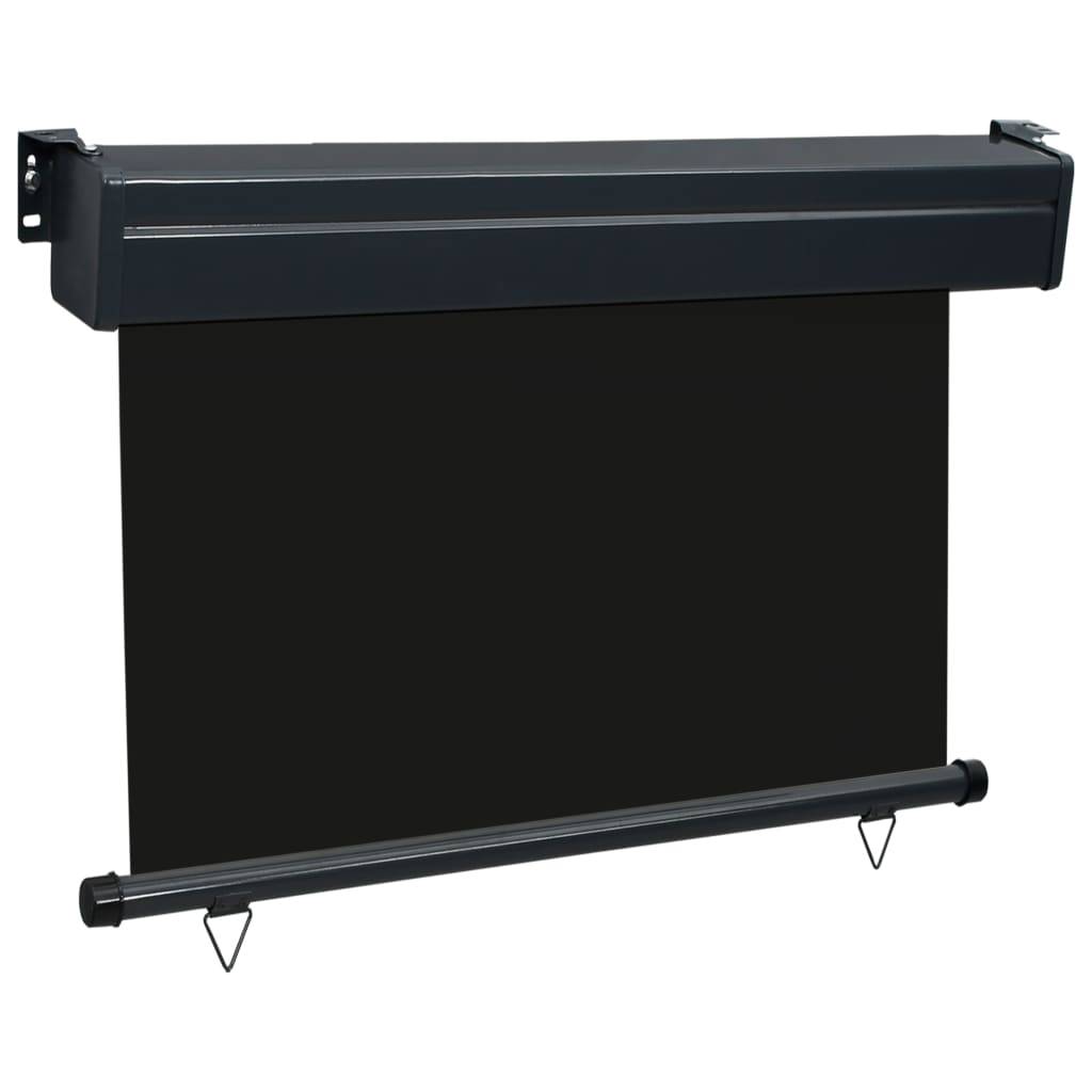 Helloshop26 - Auvent latéral de balcon 100 x 250 cm noir - Imagen 3