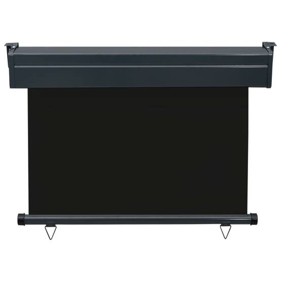 Helloshop26 - Auvent latéral de balcon 100 x 250 cm noir - Imagen 4