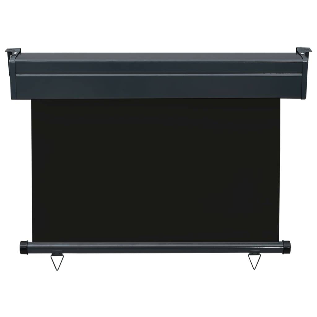 Helloshop26 - Auvent latéral de balcon 100 x 250 cm noir - Imagen 4