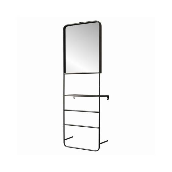 ~ Miroir porte-serviettes en métal gris 35 x 15 x 100 cm Chemin de campagne - Imagen 1
