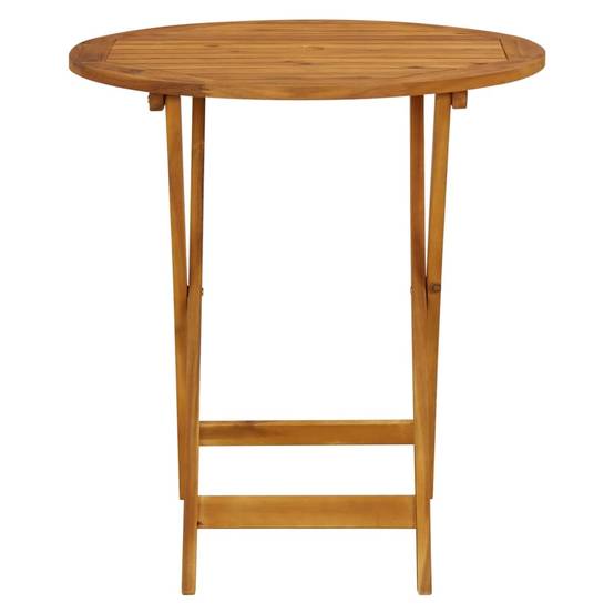 Salon de Jardin 2 Personnes Pliable Résine Tressée et Bois d'Acacia pour Terrasse Noir Table Ø70cm – ComfortXL Outdoor Living - Image 6