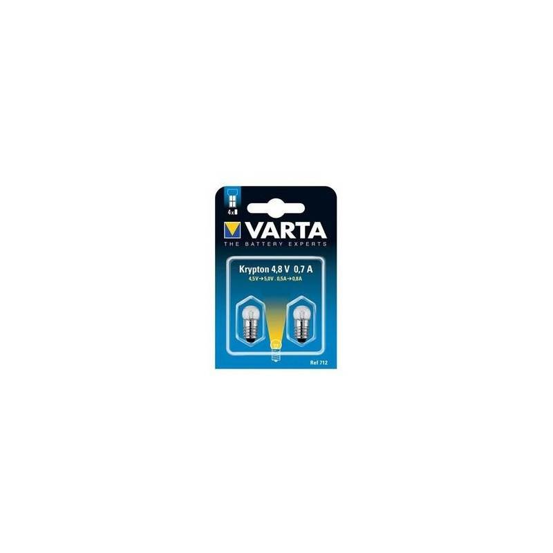 Lot de 2 ampoules pour lampe de poche Krypton 4,8V 0,70A