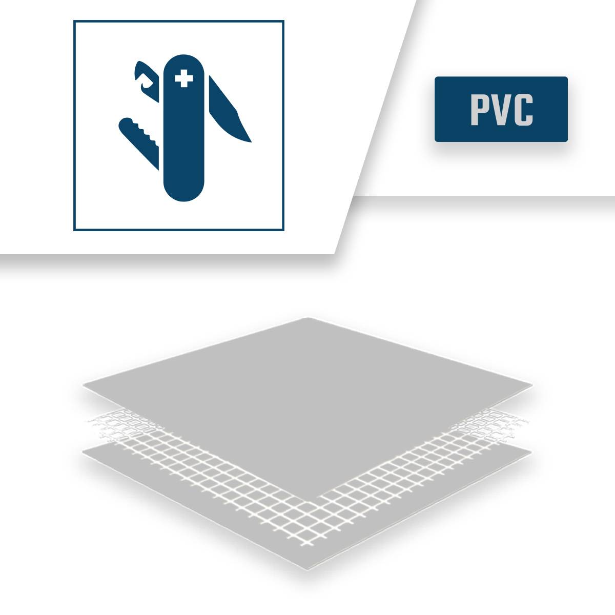 Bâche PVC 10x12 m Grise - Garantie 8 ans - LP640MU - Bâche de protection étanche - Résistance Anti-UV TECPLAST - Imagen 4