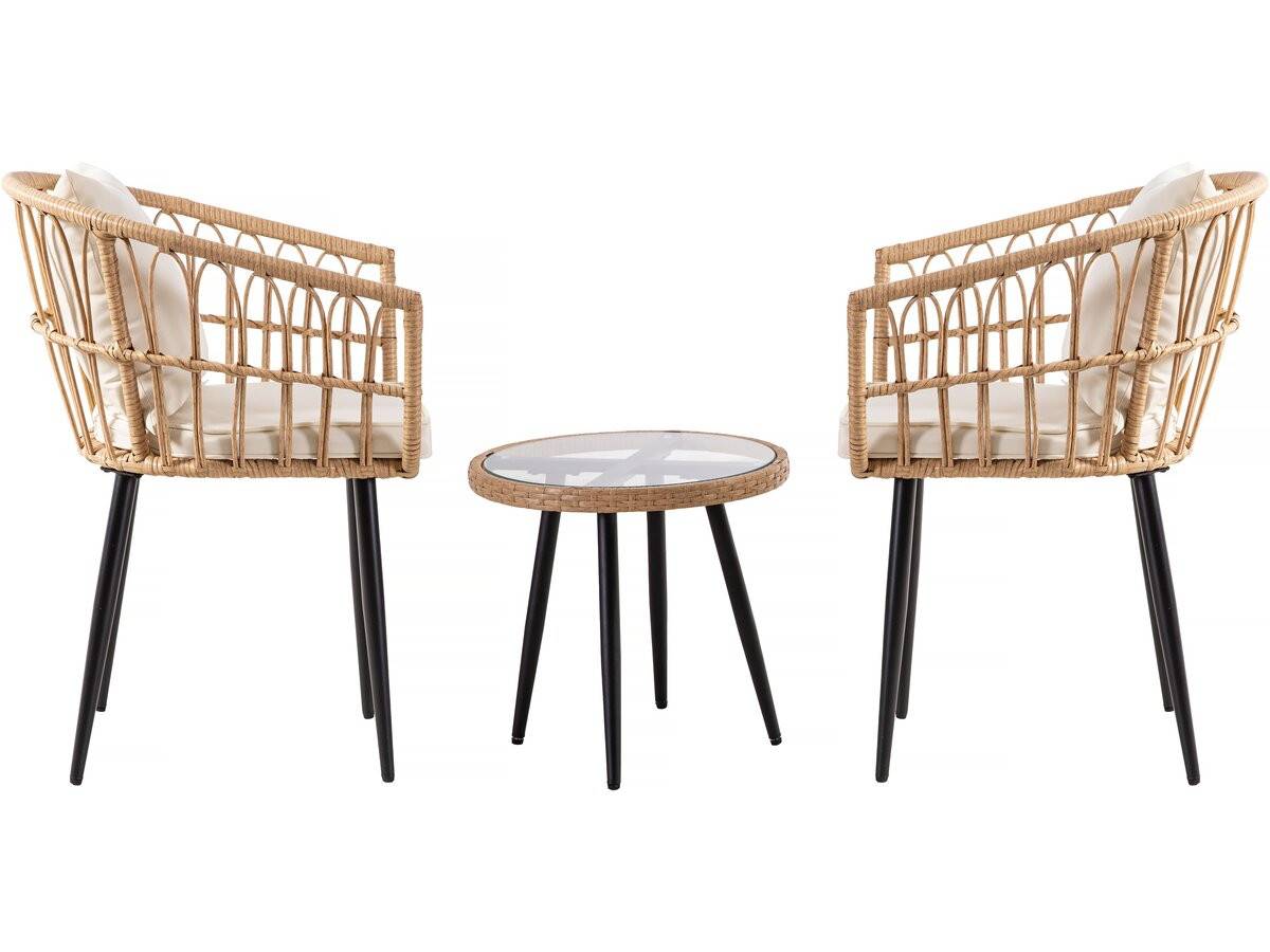 Salon De Jardin Rotin "vela" - 2 Places - Marron -habitat Et Jardin - Image 4