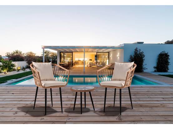 Salon De Jardin Rotin "vela" - 2 Places - Marron -habitat Et Jardin - Image 2