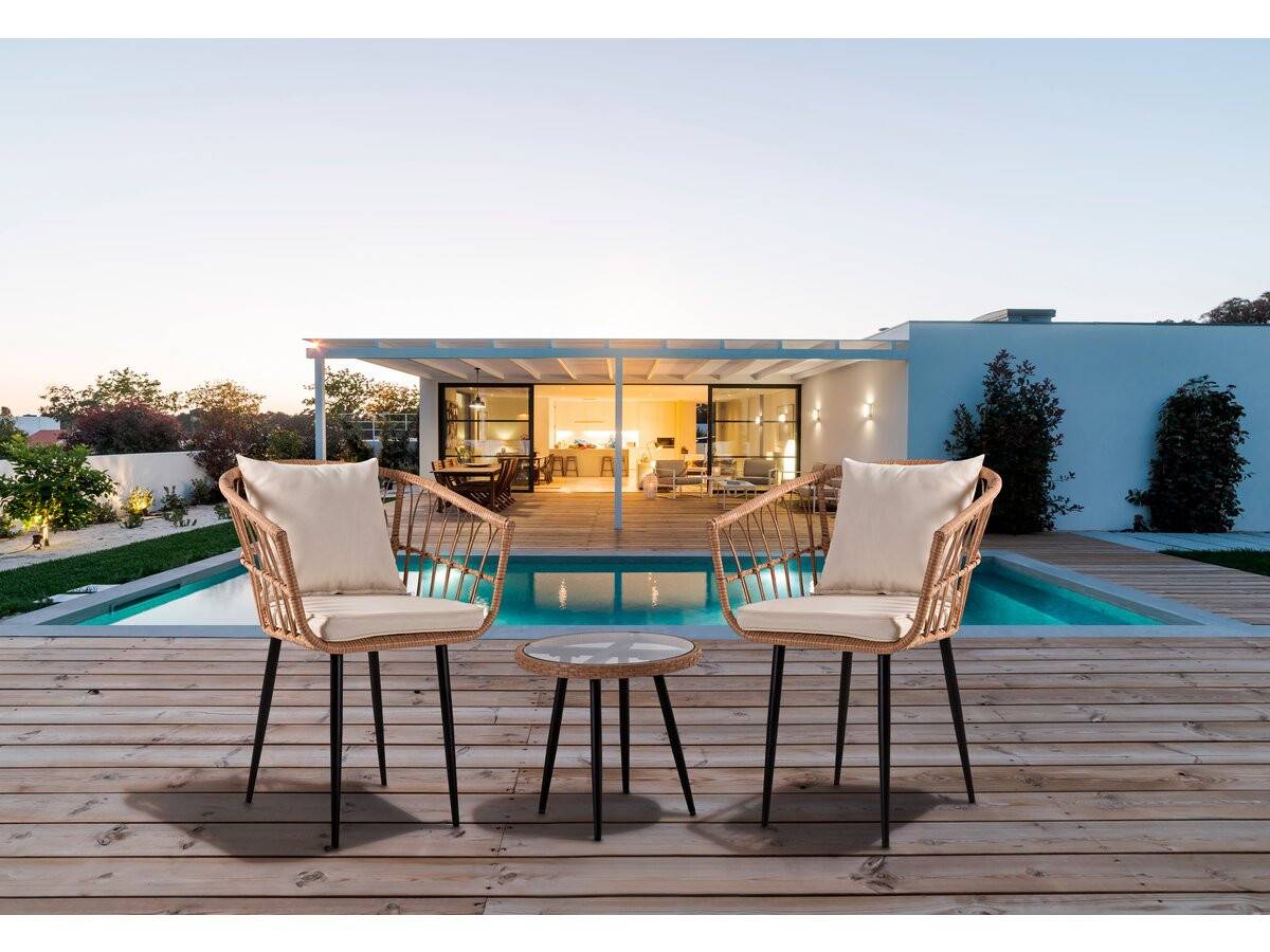Salon De Jardin Rotin "vela" - 2 Places - Marron -habitat Et Jardin - Image 2