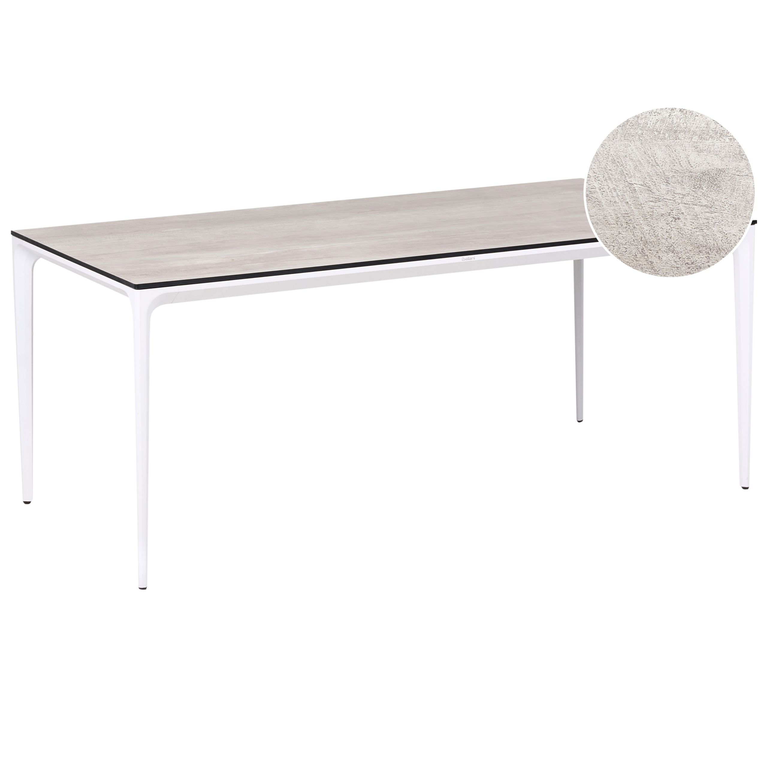 Table de repas Panneau stratifié haute pression HPL Gris clair SOVARETO - Beliani - Image 1