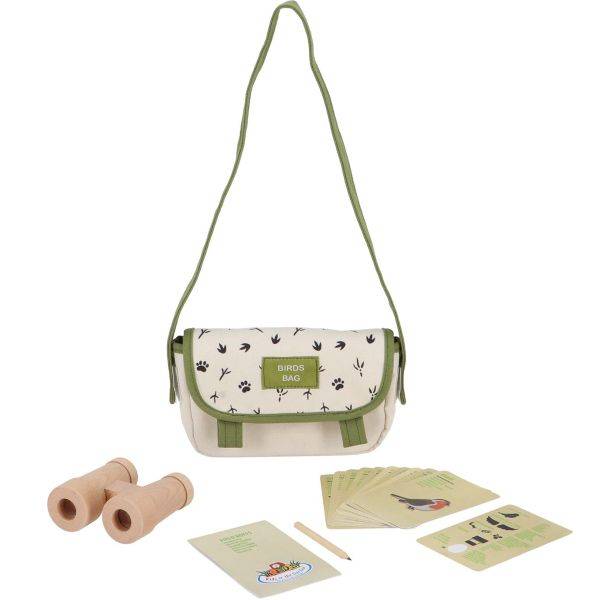 Esschert Design - Set explorateur avec sac pour enfant Oiseaux Kids In The Garden