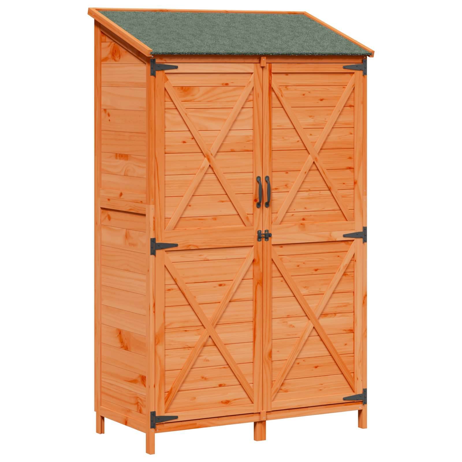 Vidaxl - Abri de jardin Marron 106 x 56 x 176,5 cm Bois de Sapin Massif 0.6m² vidaXL 42033483 - Image 2