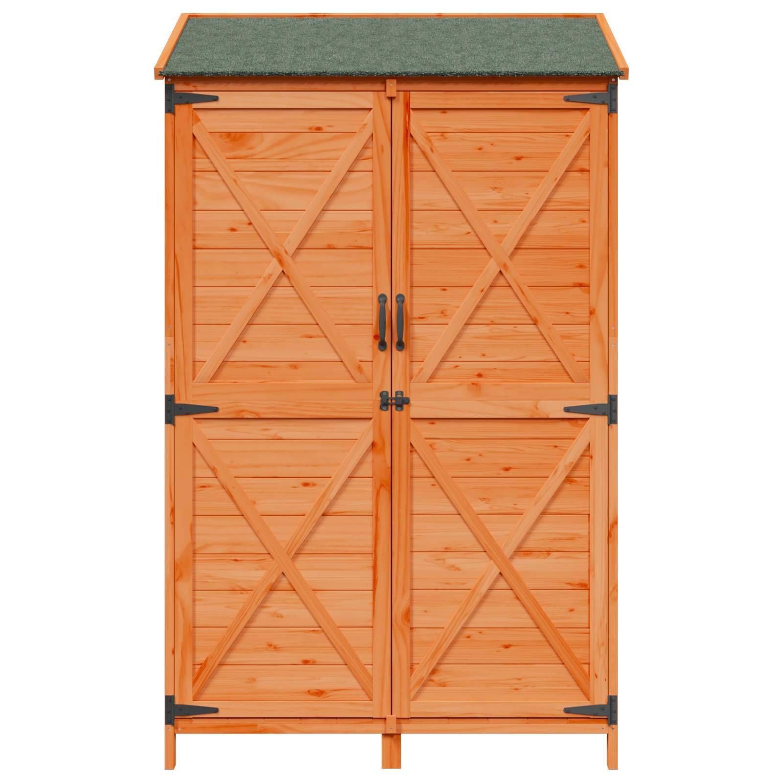 Vidaxl - Abri de jardin Marron 106 x 56 x 176,5 cm Bois de Sapin Massif 0.6m² vidaXL 42033483 - Image 6