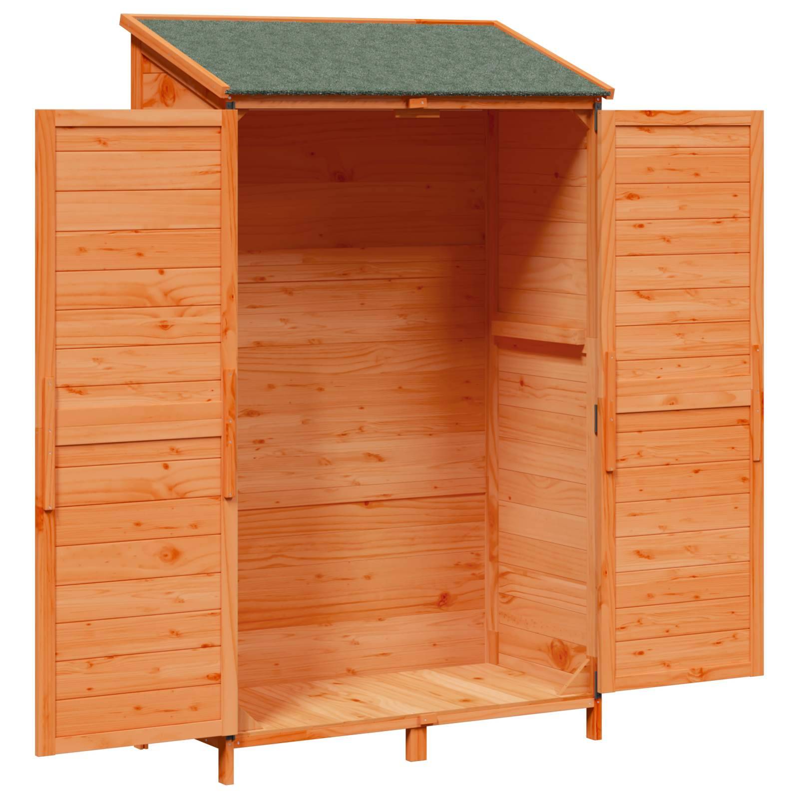 Vidaxl - Abri de jardin Marron 106 x 56 x 176,5 cm Bois de Sapin Massif 0.6m² vidaXL 42033483 - Image 5