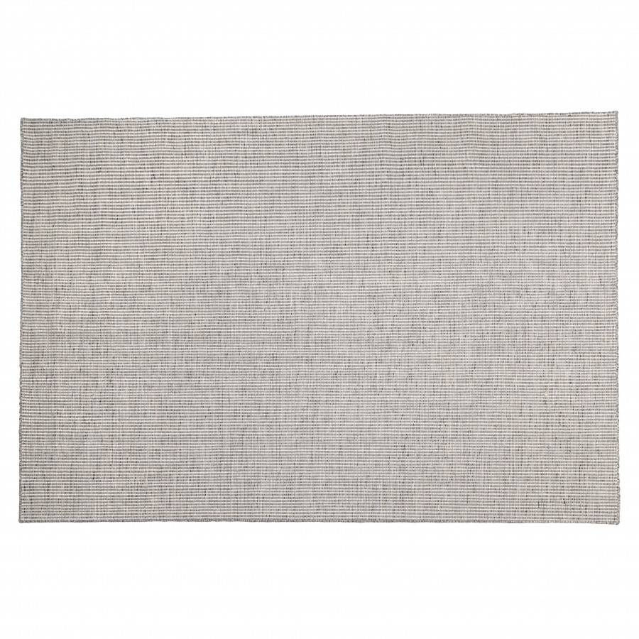 Macabane - QUENTIN - Tapis rect 160x230cm en laine tissée couleur blanc/gris chiné - Imagen 1