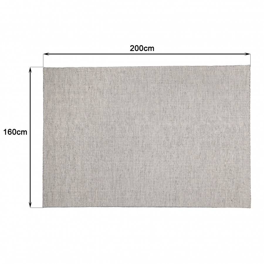 Macabane - QUENTIN - Tapis rect 160x230cm en laine tissée couleur blanc/gris chiné - Imagen 9